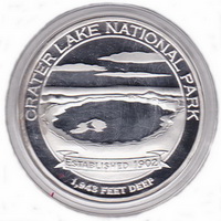   Coin- Double Sided Silver-Plated Crater Lake